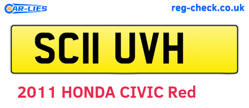 SC11UVH are the vehicle registration plates.