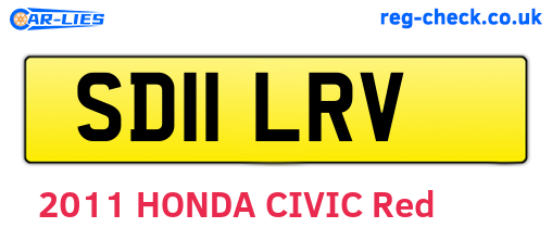 SD11LRV are the vehicle registration plates.