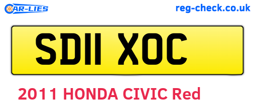 SD11XOC are the vehicle registration plates.