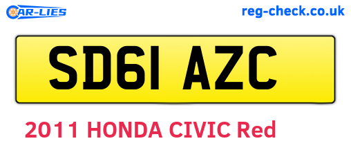 SD61AZC are the vehicle registration plates.