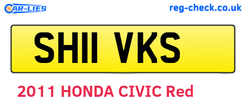 SH11VKS are the vehicle registration plates.