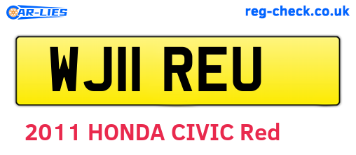 WJ11REU are the vehicle registration plates.