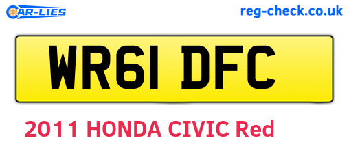WR61DFC are the vehicle registration plates.