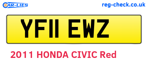 YF11EWZ are the vehicle registration plates.