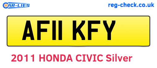 AF11KFY are the vehicle registration plates.