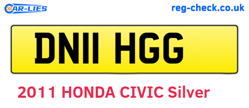 DN11HGG are the vehicle registration plates.