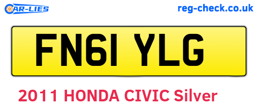 FN61YLG are the vehicle registration plates.