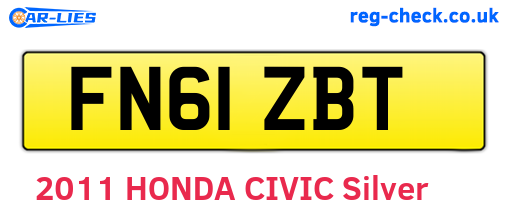 FN61ZBT are the vehicle registration plates.