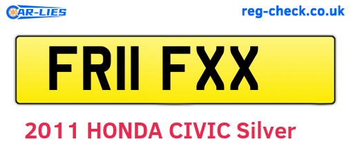 FR11FXX are the vehicle registration plates.