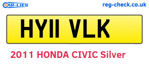 HY11VLK are the vehicle registration plates.