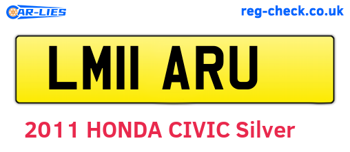 LM11ARU are the vehicle registration plates.