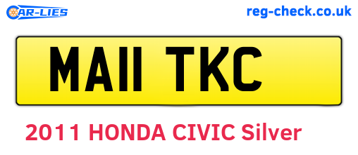 MA11TKC are the vehicle registration plates.