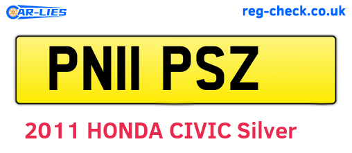 PN11PSZ are the vehicle registration plates.
