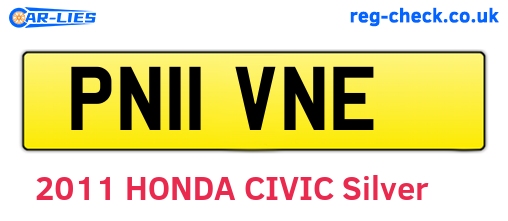 PN11VNE are the vehicle registration plates.