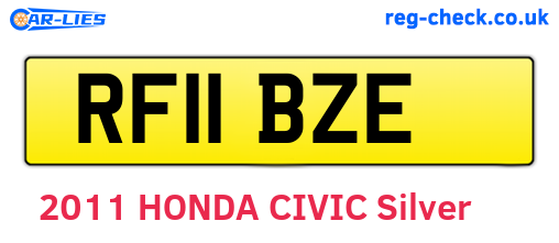 RF11BZE are the vehicle registration plates.