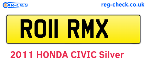 RO11RMX are the vehicle registration plates.