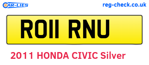 RO11RNU are the vehicle registration plates.