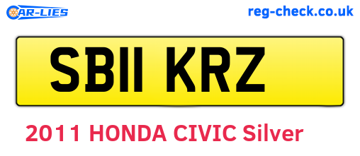 SB11KRZ are the vehicle registration plates.