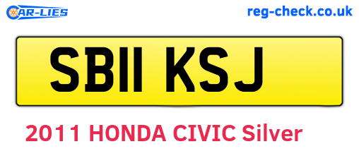 SB11KSJ are the vehicle registration plates.