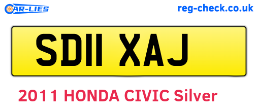 SD11XAJ are the vehicle registration plates.