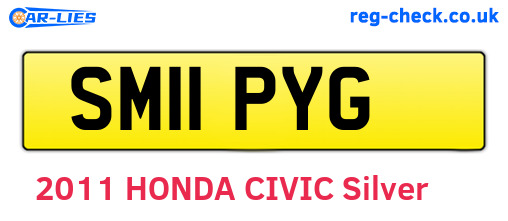 SM11PYG are the vehicle registration plates.