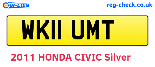 WK11UMT are the vehicle registration plates.