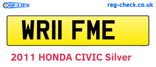 WR11FME are the vehicle registration plates.