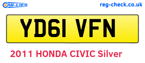 YD61VFN are the vehicle registration plates.