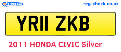 YR11ZKB are the vehicle registration plates.
