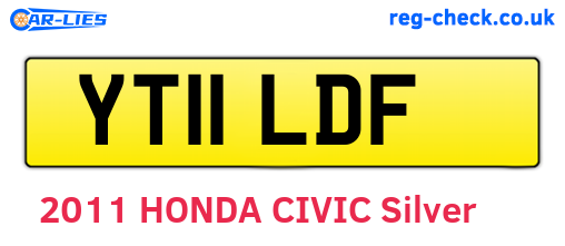 YT11LDF are the vehicle registration plates.