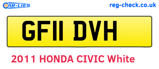 GF11DVH are the vehicle registration plates.