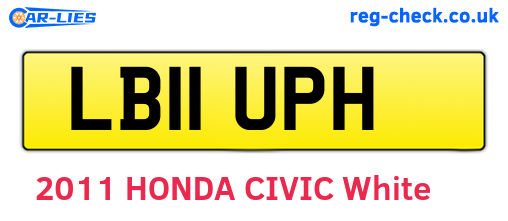 LB11UPH are the vehicle registration plates.