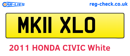 MK11XLO are the vehicle registration plates.