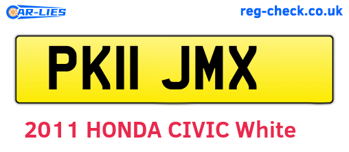 PK11JMX are the vehicle registration plates.