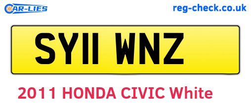 SY11WNZ are the vehicle registration plates.