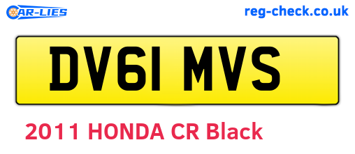 DV61MVS are the vehicle registration plates.
