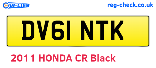 DV61NTK are the vehicle registration plates.