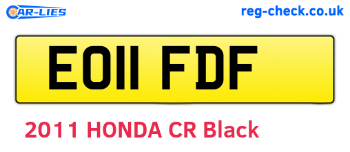 EO11FDF are the vehicle registration plates.