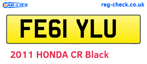 FE61YLU are the vehicle registration plates.