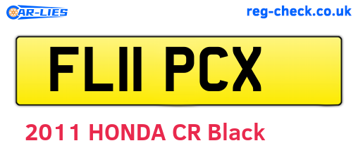 FL11PCX are the vehicle registration plates.