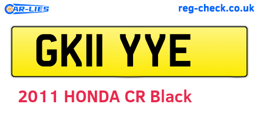 GK11YYE are the vehicle registration plates.