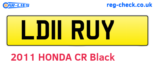 LD11RUY are the vehicle registration plates.