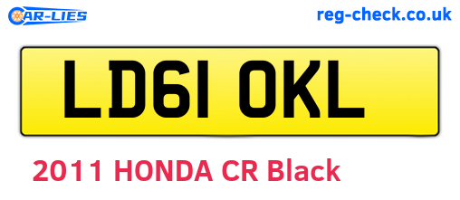 LD61OKL are the vehicle registration plates.
