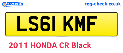 LS61KMF are the vehicle registration plates.