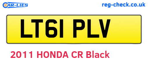 LT61PLV are the vehicle registration plates.