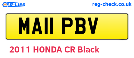 MA11PBV are the vehicle registration plates.