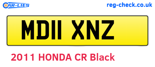 MD11XNZ are the vehicle registration plates.