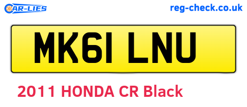 MK61LNU are the vehicle registration plates.