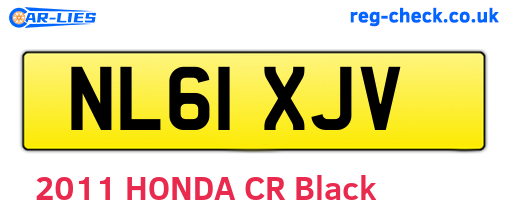 NL61XJV are the vehicle registration plates.