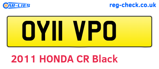 OY11VPO are the vehicle registration plates.